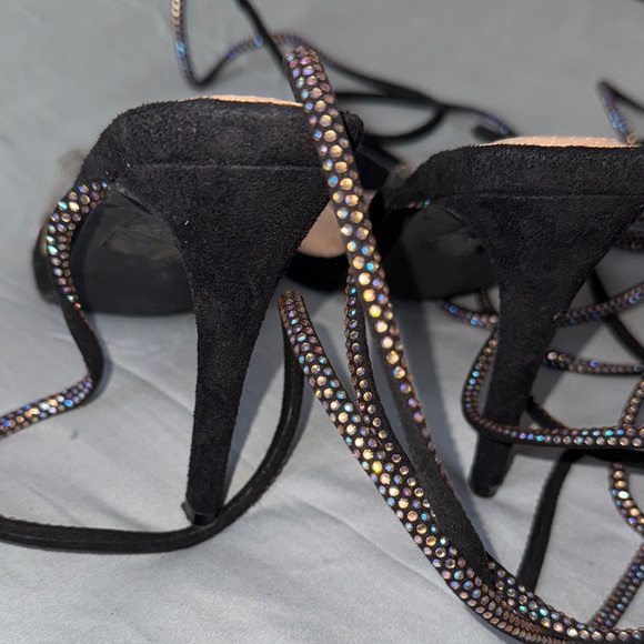 Azalea Wang Black Tie Up Heels - Picture 3 of 4